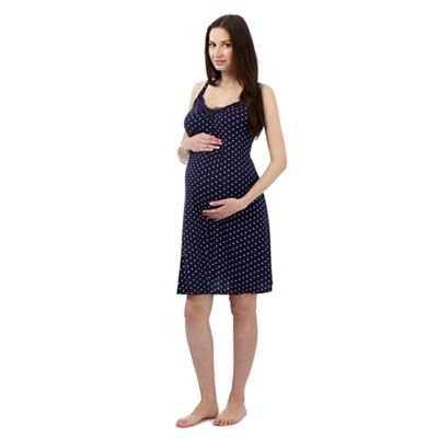 Debenhams Navy spotted print nursing chemise